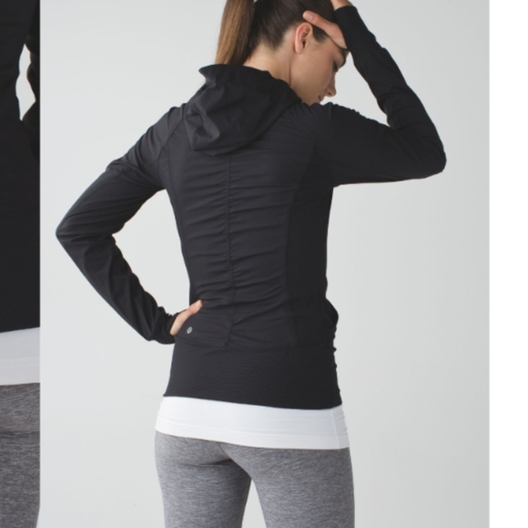 GUC Lululemon Iconic In Flux Black Reversible Zip Jacket Size 6 - Picture 3 of 11